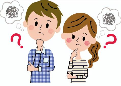 考える　イラスト